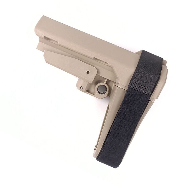 SBA3 Nylon Stock Buttstock Pistol M4 AR15 HK416 airsoft TAN